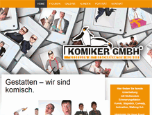 Tablet Screenshot of komiker-gmbh.ch